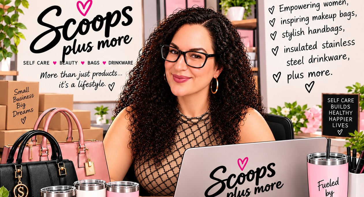 Scoops plus more boutique, bags, drinkware and self-care products